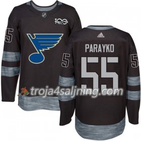 St. Louis Blues tröja Colton Parayko 55 1917-2017 100th Anniversary Adidas Svart Authentic - NHL Tröjor Herr